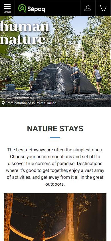 Parks Canada mobile website