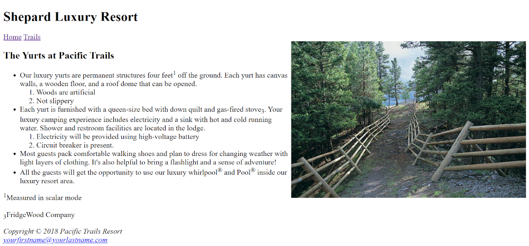 Thumbnail of Lab 1 trails page.