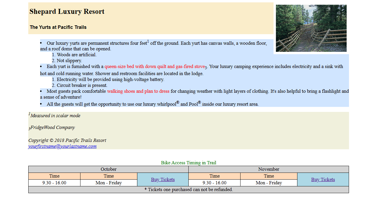 Thumbnail of Lab 4 trails page